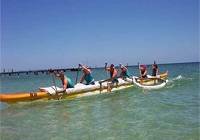 Watch local Lake Havasu businesses, firefighters, policemen and city officials compete in outrigger canoes at the Great Pineapple Race Sept. 13, 2012.