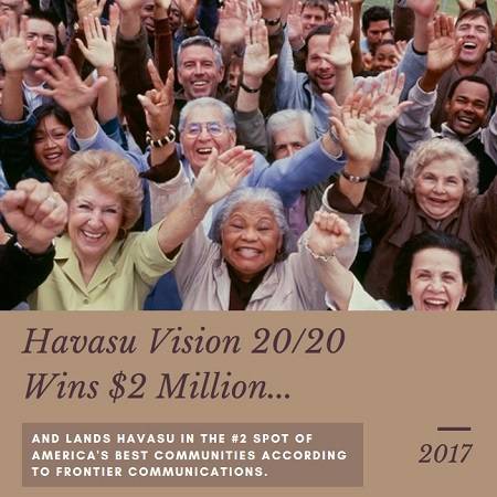 Havasu Vision 20/20 wins $2 million for placing second in the America's Best Communities contest. This money goes towards local programs and development.