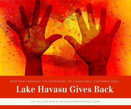 Lake Havasu gives back. Help locally by volunteering for the SARA trailhead project. Help globally by donating $$ for Hurricane Harvey relief.