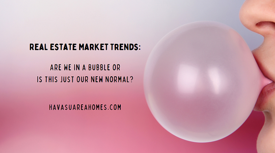 The current Lake Havasu real estate market trends of rising prices and low inventory have some buyers worrying about a housing bubble bursting again. But are we really in a bubble or is this just the new norm for now? 