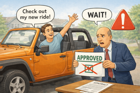 home buyer buying new car before closing causing loan problem in Birmingham and Chelsea Alabama