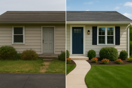 Before and After Curb Appeal