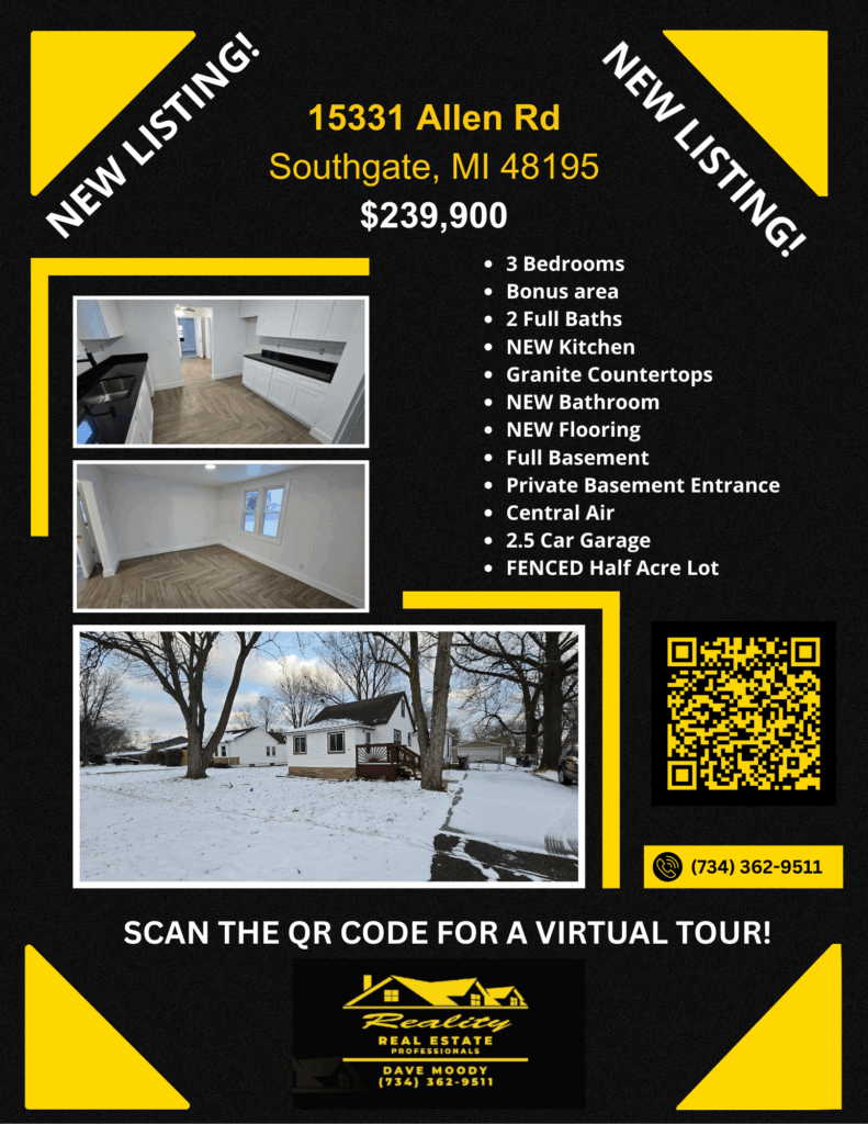 Reality Real Estate Professionals Monroe Mi 15331 Allen Fb New Listing 12112025