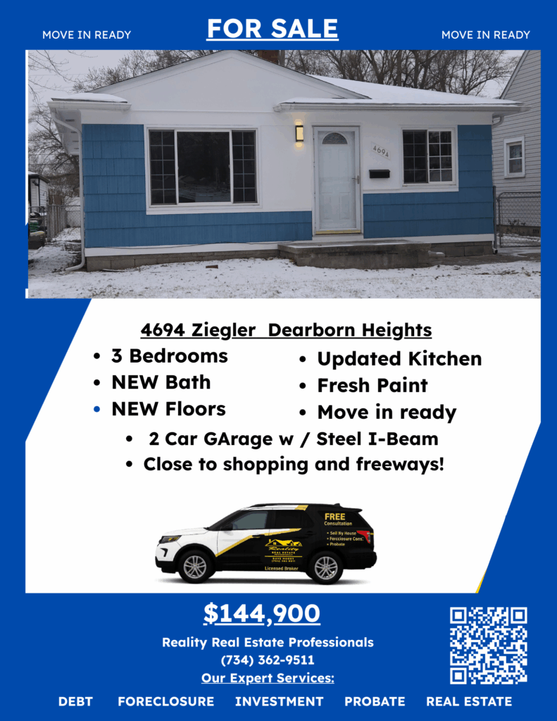 Reality Real Estate Professionals Monroe Mi 4694 Ziegler Blue Flyer