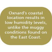 Oxnard’s low humidity levels